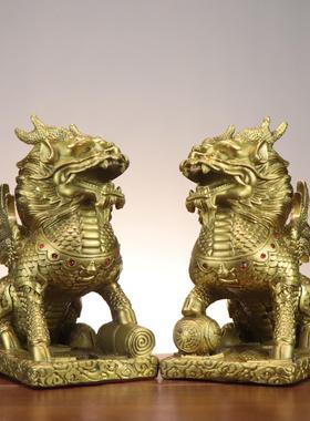 铜麒麟 财富麒麟 同财富福麒麟工艺品礼品家居摆件