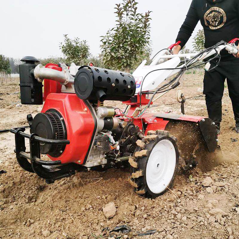 Multifunctional micro tillage machine, small four-wheel drive agricultural gasoline and diesel tillage machine, household plowing and trenching rotary tillage machine