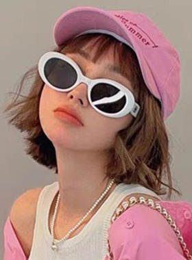 明星同款黑色圆框墨镜女潮ins风防紫外线太阳镜男方圆脸复古眼镜