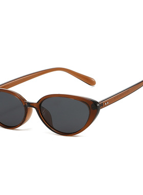 新品个性三角猫眼欧美红色偏光墨镜太阳镜女美式ins纯欲防晒韩潮