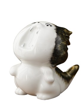 陶瓷龙 爱车载创意生肖龙萌宠卡通国潮家具摆设装饰工艺品