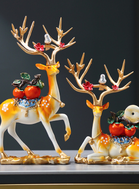 招财葫芦鹿桌面客厅玄关电视酒柜家居饰品装饰品乔迁新居礼品