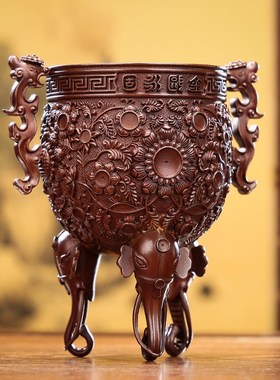 紫铜《永固杯》摆件小巧江山永固掌心杯桌面车摆工艺品礼品摆设