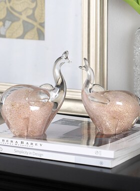 现代琉璃吉祥象创意客厅玄关酒柜办公室家居艺术装饰品