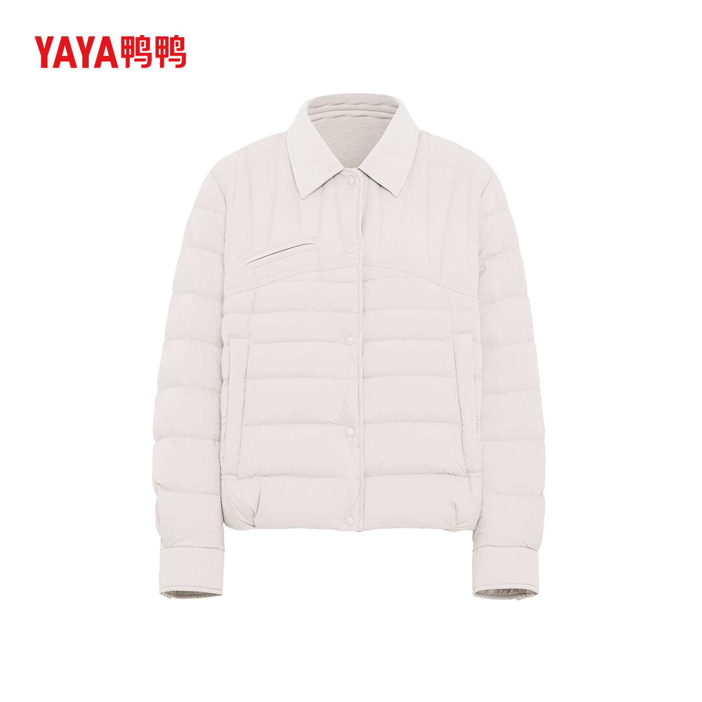 YAYA鸭鸭2025年新款潮流排骨羽绒服秋冬休闲短款女士百搭保暖外套