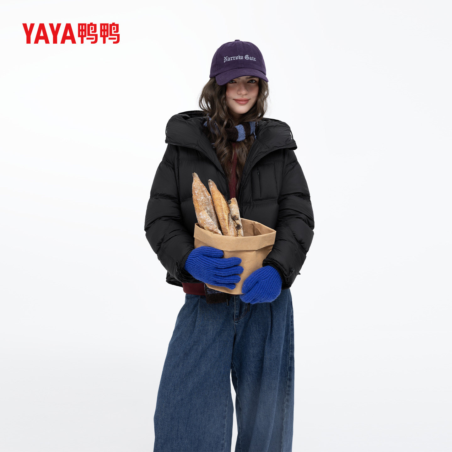 YAYA鸭鸭羽绒服女2025冬季新款短款爆款宽松小个子百搭时尚厚外套,淘宝优惠券,粉丝福利购,淘宝优惠卷