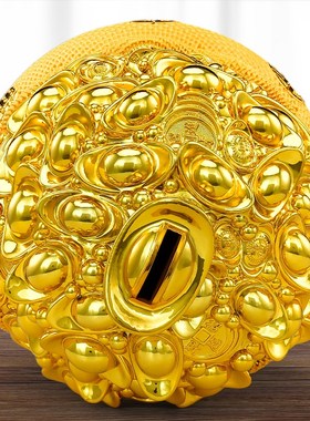 20新款聚存钱罐宝盆摆件金元宝装饰品客厅店铺开业礼品