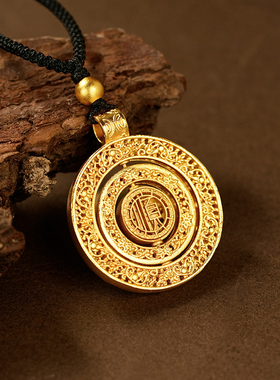 麦玲玲沙金转运招财项链吊坠