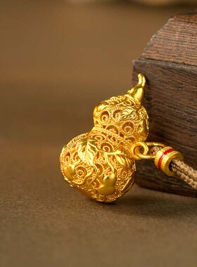 麦玲玲招财转运葫芦项链吊坠福禄双全毛衣链饰品男女吊坠生日礼物