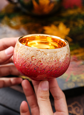 大漆螺钿茶杯非遗手工漆器主人杯