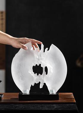 艺博贝子新式透明艺术太湖石假RZB-2549山件雕塑茶楼书房中古架软