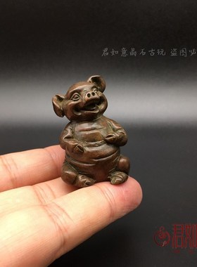 现货速发实心铜生肖猪摆件 铜小猪可爱铜猪摆件四只小猪创意香插