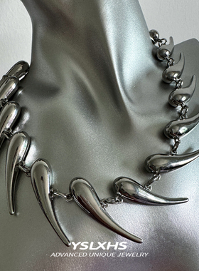 男款几何朋克夸张choker金属项链