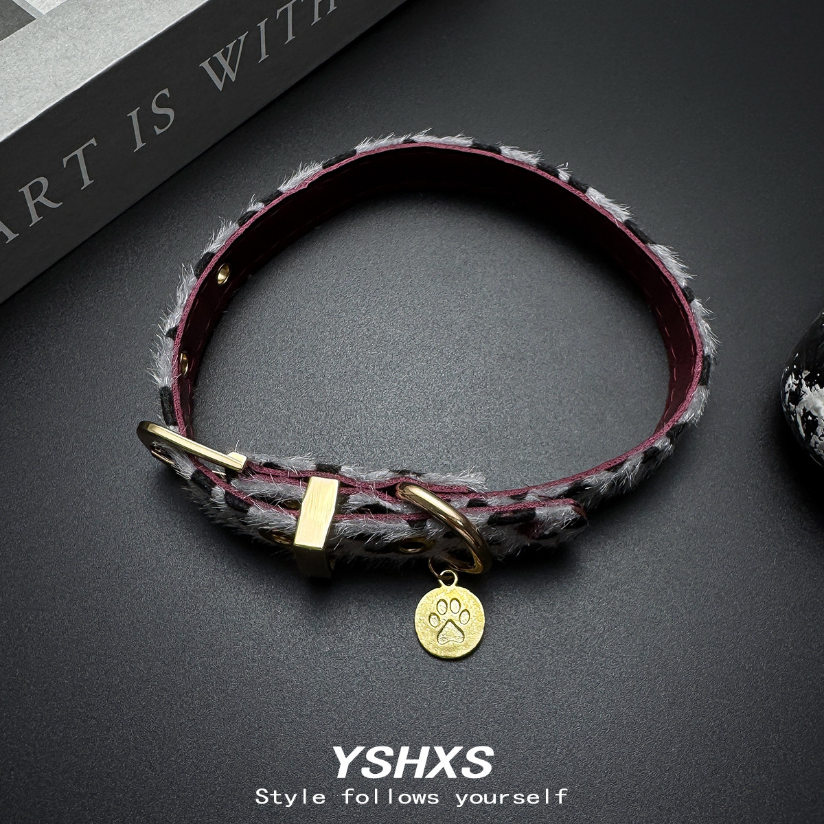 Y2K甜酷辣妹豹纹猫爪choker小众设计感项圈朋克皮革颈带项链,淘宝优惠券,粉丝福利购,淘宝优惠卷