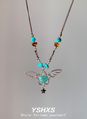 复古民族风绿松石串珠项链