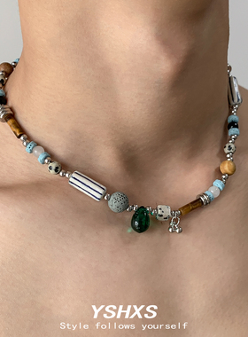 复古风文艺天然石串珠项链