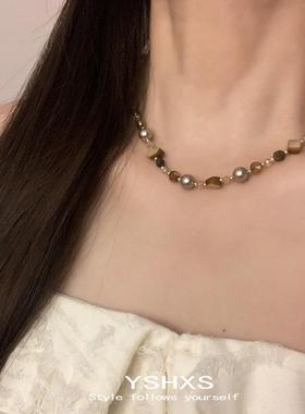 男女秋冬气质高级新款串珠毛衣链