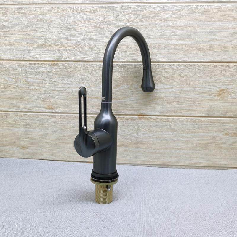 外贸不锈钢厨房水槽冷热水龙头枪灰色洗菜盆防溅水滚珠式旋转龙头,淘宝优惠券,粉丝福利购,淘宝优惠卷