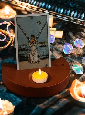 2023新款塔罗牌支架木制塔罗牌展示架分割塔罗牌配件 房屋装饰