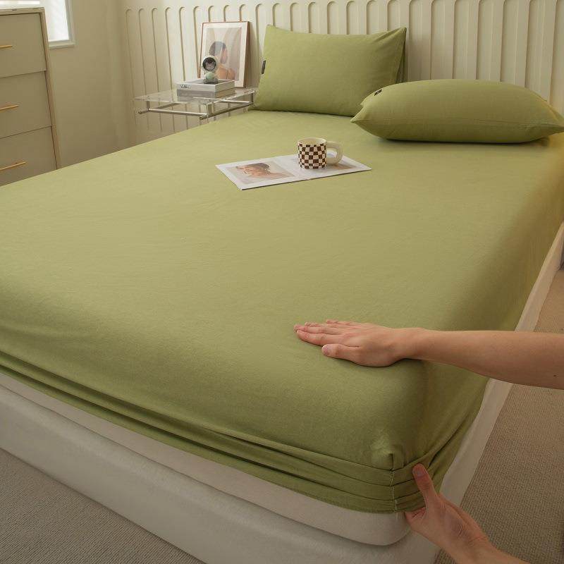 加厚磨毛床笠保护套日式纯色床罩全包家用双人席梦思床垫套南通,淘宝优惠券,粉丝福利购,淘宝优惠卷