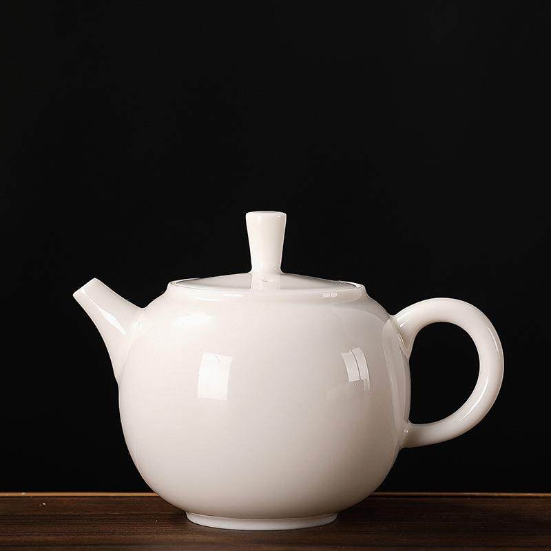中国白羊脂玉瓷高白高透茶壶泡茶把玩单壶礼品logo厂家,淘宝优惠券,粉丝福利购,淘宝优惠卷