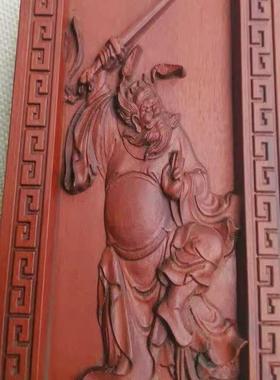 道令牌枣木令牌 道 法器浮雕 天皇号令 钟馗令牌