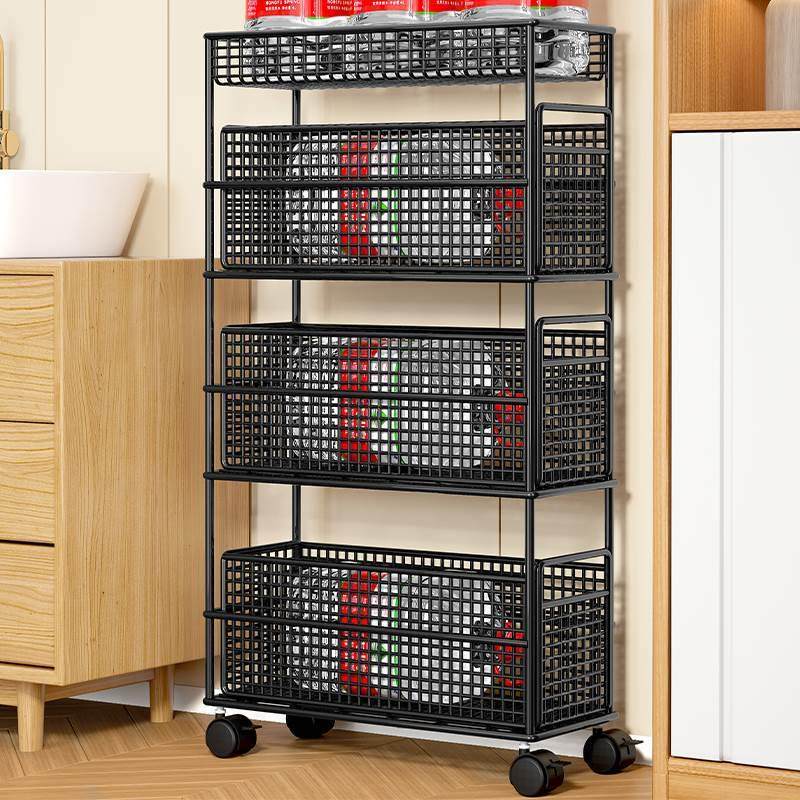 夹缝置物架浴室洗手间落地小推车超薄窄边柜卫生间多层缝隙收纳柜,淘宝优惠券,粉丝福利购,淘宝优惠卷