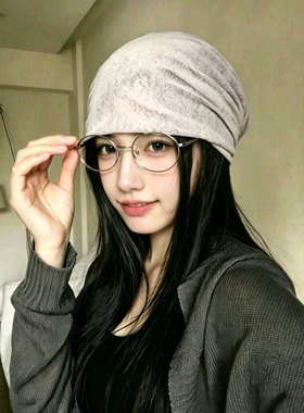 夏季透气网纱堆堆帽女显脸小