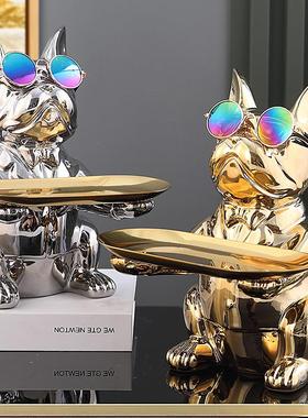 入户门口放钥匙收纳摆件客厅鞋柜玄关鹿搬装饰品乔迁礼物电视柜