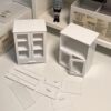 Desktop storage box pain cabinet mini cute grain bar organizer display multi-layer dustproof millet figure blind box storage