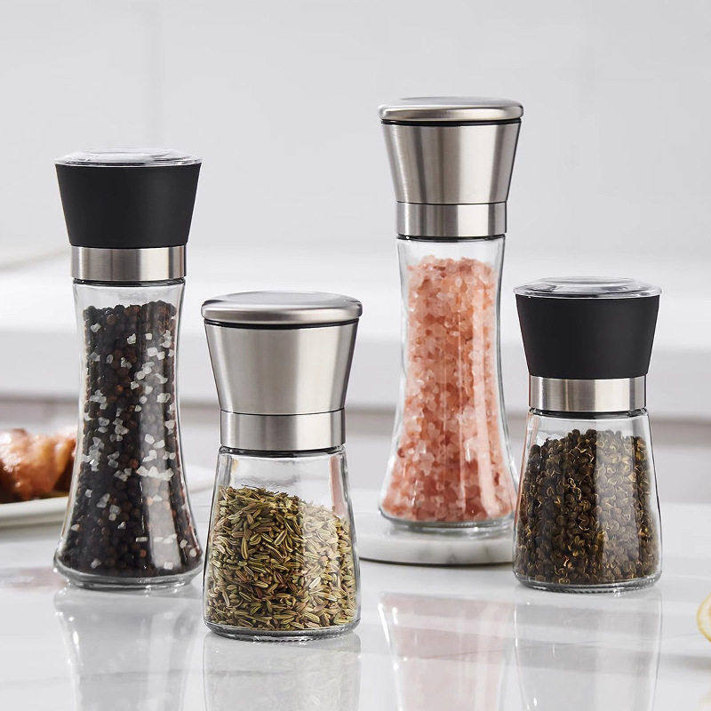 304不锈钢胡椒粉研磨器花椒粉手动研磨厨房家用玻璃调料,淘宝优惠券,粉丝福利购,淘宝优惠卷