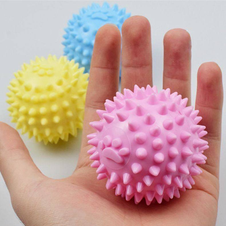 狗狗玩具耐咬TPR脚印小刺球 小狗磨牙洁齿啃咬解闷玩具球宠物用品,淘宝优惠券,粉丝福利购,淘宝优惠卷