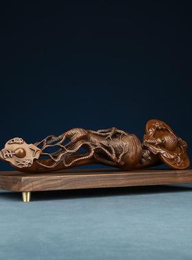 紫铜人生如意摆件如意人参摆设铜工艺品装饰品家居办公室礼品