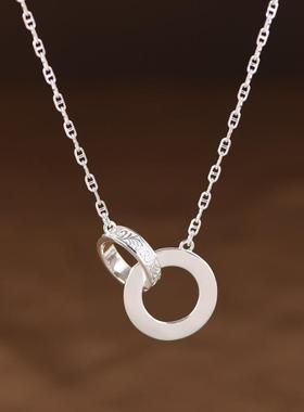 网红- S925银锁骨链文艺轻奢ins风藤蔓银环女款颈链套链项饰配饰