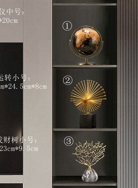 创意发财树轻奢摆件大理石北欧B简约玄关电视柜招财家居装饰品