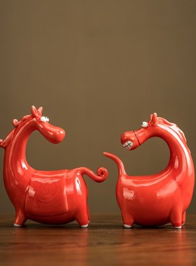 【我是一只彪悍的马】十二生肖小白马到成功摆件R桌面马年创意礼