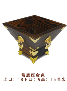 老式复古实木斗升日进斗金摆件创意客厅装饰店铺S摆设开张开业礼