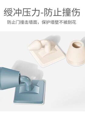 速发静音生打孔门吸硅胶地吸卫免间卧室防撞门挡门顶垫所防撞厕不