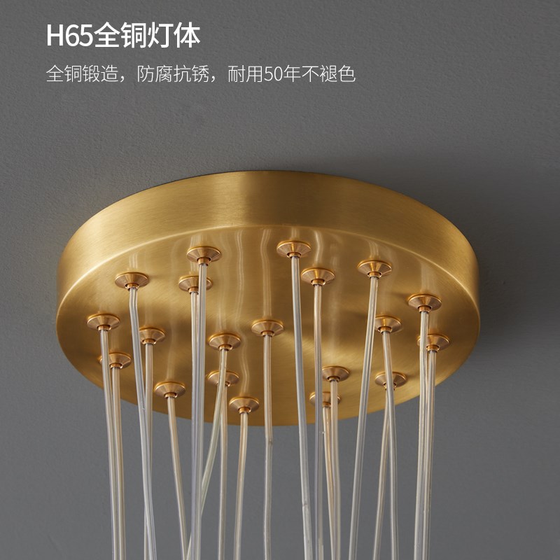 速发男孩房创意月球铜吊灯卧馨婚房厅室浪漫主灯客餐温星球泡泡灯 - 图2