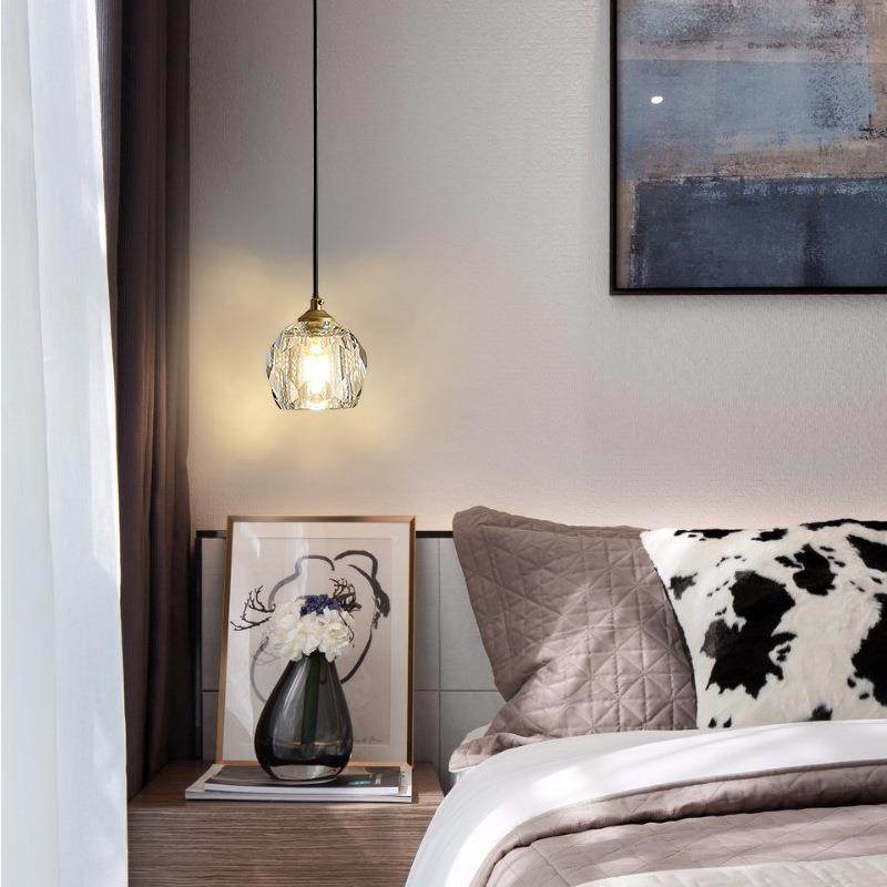轻奢卧室灯床头小吊玄关道吧台过现代简北欧约网红单头87吊线水晶,淘宝优惠券,粉丝福利购,淘宝优惠卷