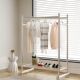 Coat rack double-pole multi-functional floor-standing bedroom clothes rack removable household L living room clothes drying rack simple storage