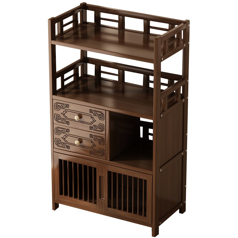 速发博古置简约架物壶中式多宝阁储藏茶柜紫砂架摆放架茶具收纳架 - 图3