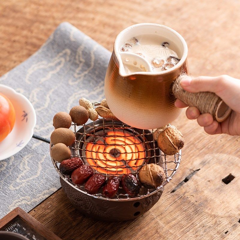 紫砂浮雕祥e龙复古养生电陶炉煮茶壶罐罐壶烧水泡茶电炉丝加热家,淘宝优惠券,粉丝福利购,淘宝优惠卷