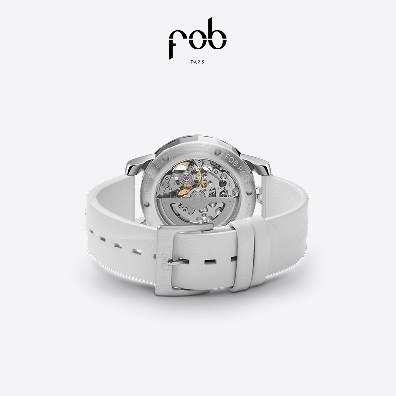 FOB女表法国进口R360新经典系列机械腕表时尚银腕环表女款 - 图1