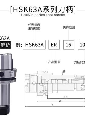 数控液压刀柄HSK63A/100A-FMB16/22/27/ER11/16/20/25/32/40刀具
