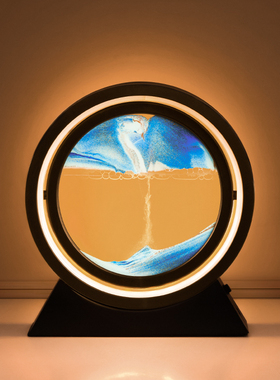 速发流沙画台头摆件家居饰品客厅床灯室柜电视柜卧酒装饰沙漏生日