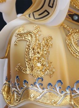 速发汉白玉东家西北四海龙王爷神像南客供奉12寸16寸1寸用厅桌面