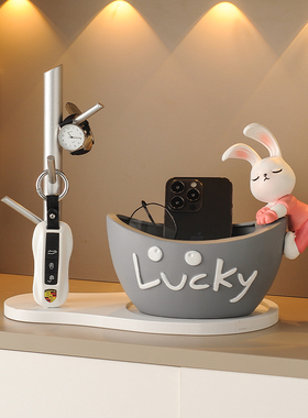 速发元宝兔子入纳鞋柜玄关收户摆件装物架门口客厅乔迁之喜置饰品