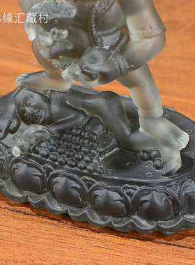 速发家用室内用品五璃寸黑身神铜像琉路财神随财佛小铜像摆件