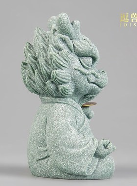 速发 户入玄茶装饰摆件轻奢高档青砂石鱼缸造景摆设可养小